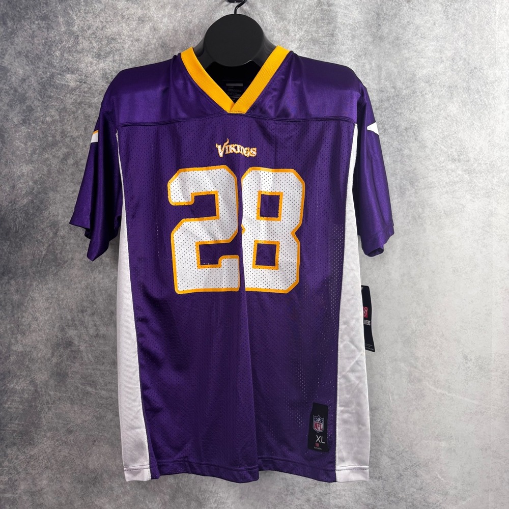 NFL Players Kids Youth Minnesota Viking Peterson 28 Short Sleeve Jersey XL‎ NWT - Picture 2 of 9